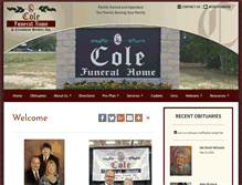 Tablet Screenshot of colefuneralhomeinc.com